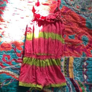 Adjustable lightly used cotton girls romper